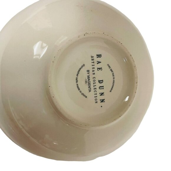 Rae Dunn Ceramic Bowl WhiteArtisan Collection Dash By Magenta 4" x 8" - Picture 2 of 8